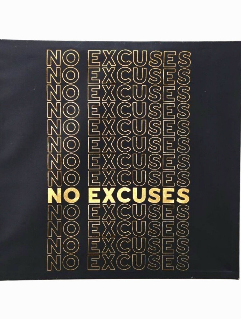 Bebe, "No Excuses" Canvas Wall Decor